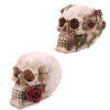 SK123_001 Fantasy Skull Head with Roses Ornament