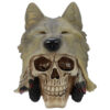 SK260_001 Fantasy Skull with Wolf Head Ornament