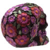 SK278_010 Gothic Metallic Day of the Dead Flower Skull Decoration