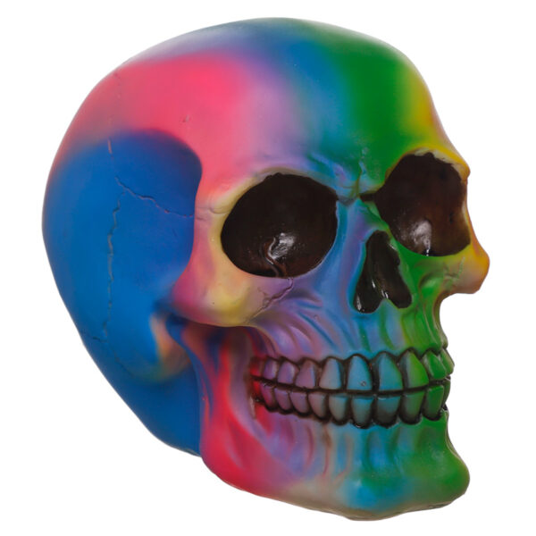 SK293_001 Gothic Rainbow Skull Ornament