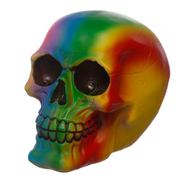 SK293_003 Gothic Rainbow Skull Ornament