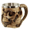 SK312_004 Collectable Decorative Bronze Octopus Skull Tankard