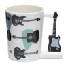 Collectable Shaped Handle Ceramic Mug - Headstock Guitar