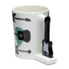 Collectable Shaped Handle Ceramic Mug - Headstock Guitar