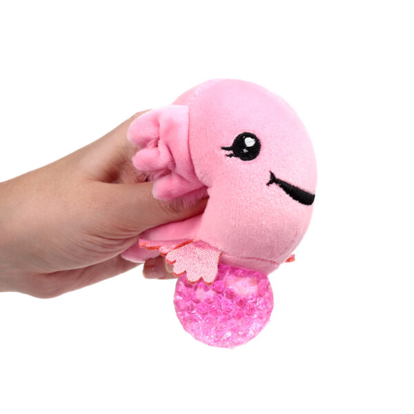 TY928_004 Queasy Squeezy Polyester Toy - Axolotl (Salamander)