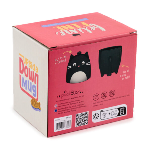 Novelty Upside Down Ceramic Mug - Feline Farm Cat