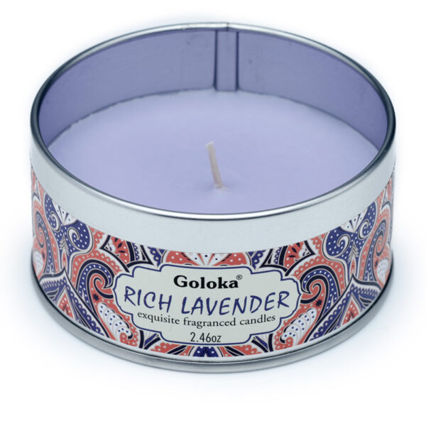 CAND88_003 Goloka Wax Candle Tin - Lavender
