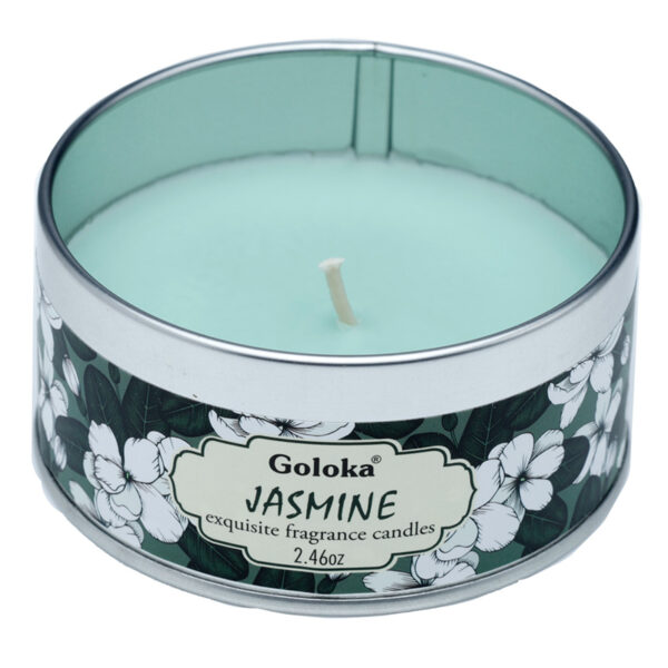 CAND94_003 Goloka Wax Candle Tin - Jasmine