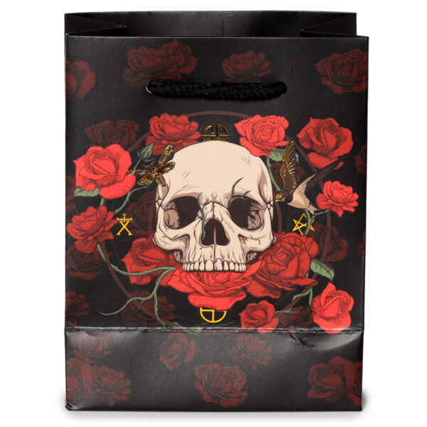 Gift Bag (Small) - Skulls and Roses Red Roses