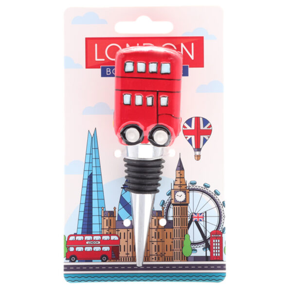 BOT134_001 Novelty Ceramic Bottle Stopper - London Icons Routemaster Bus