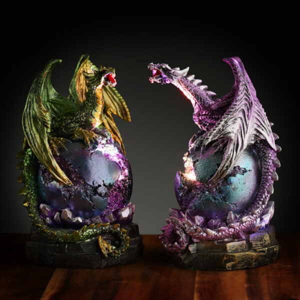 DRG506_001 Geode LED Dark Legends Dragon Figurine