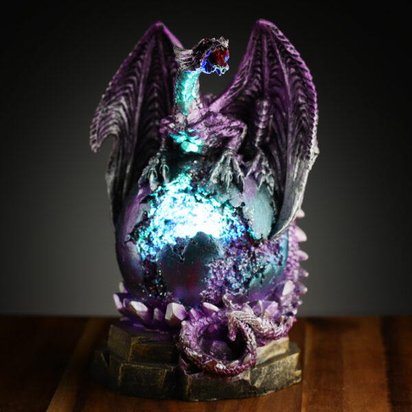 DRG506_006 Geode LED Dark Legends Dragon Figurine