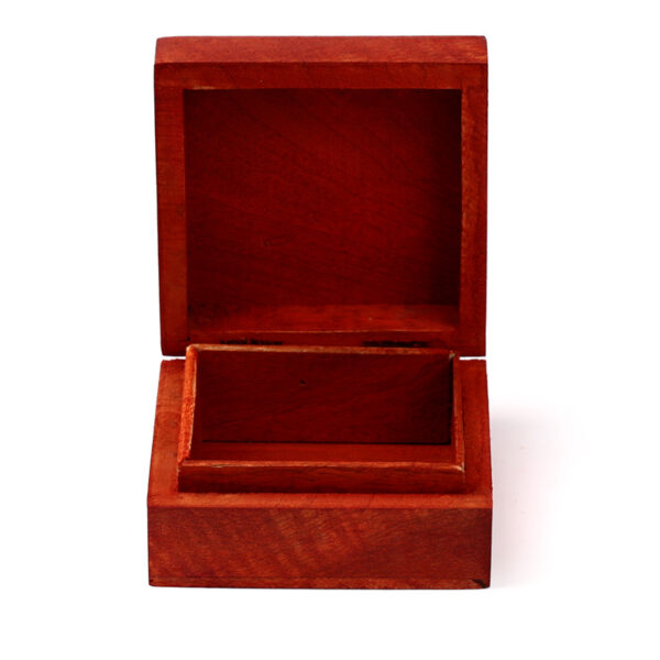 IF249M_008 Carved Mango Wood Trinket Box - Elephant