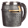 KN189_002 Collectable Decorative Medieval Helmet and Chain Mail Tankard