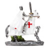 KN220_005 Fantasy Knight Ornament - Crusader Knight on Horseback Defender