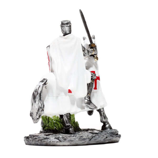 KN220_006 Fantasy Knight Ornament - Crusader Knight on Horseback Defender