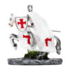 KN220_008 Fantasy Knight Ornament - Crusader Knight on Horseback Defender