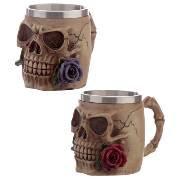 Decorative Tankard -  Skulls and Roses