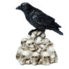 SK349_001 Crow Standing on Pile of Skulls Ornament