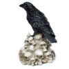 SK349_004 Crow Standing on Pile of Skulls Ornament
