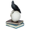 SK350_002 Crow Standing on Skull and Books Ornament