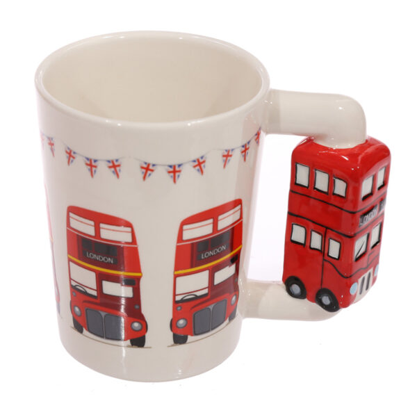 SMUG86_001 Novelty Ceramic Mug -  London Bus Handle