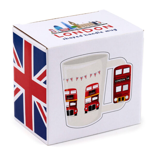 SMUG86_002 Novelty Ceramic Mug -  London Bus Handle