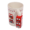 SMUG86_003 Novelty Ceramic Mug -  London Bus Handle