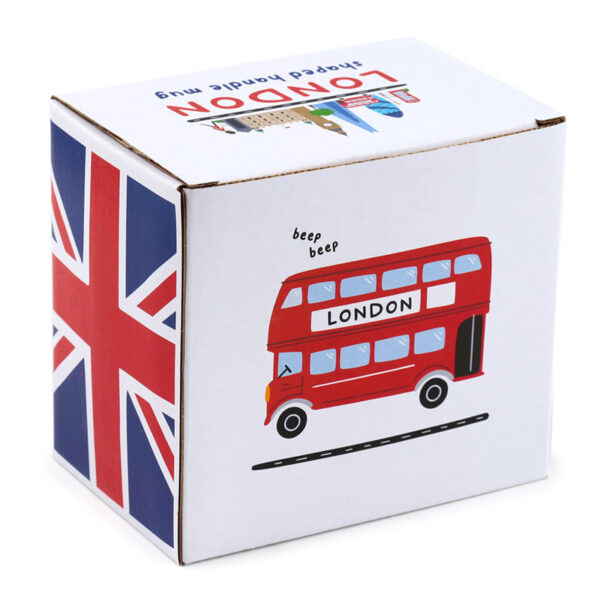 SMUG86_006 Novelty Ceramic Mug -  London Bus Handle