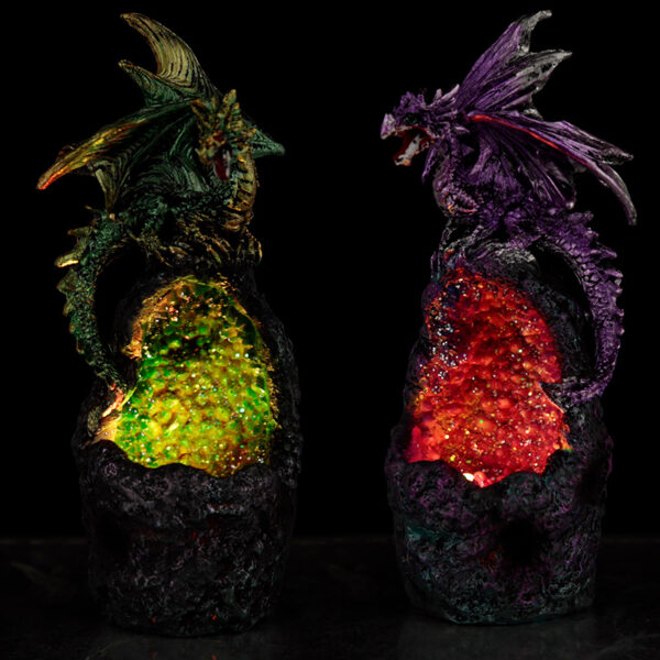 DRG461_001 Crystal Cavern LED Dark Legends Dragon Figurine