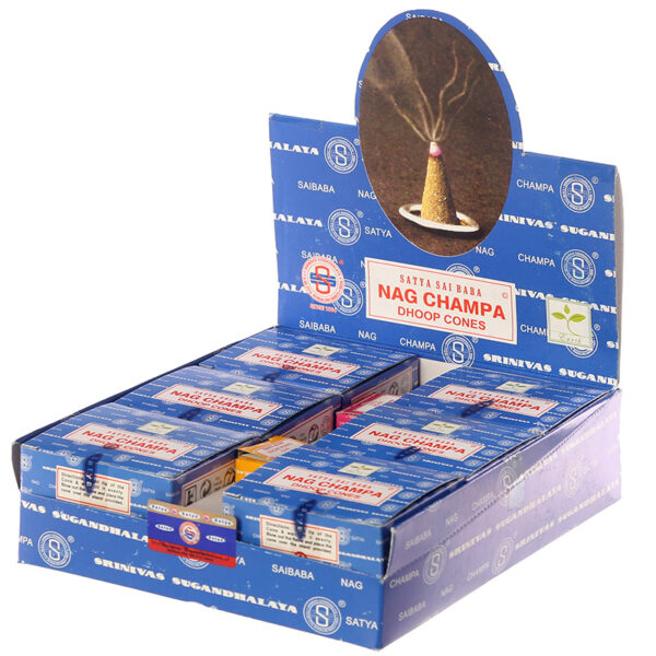 INC448_004 Sai Baba Dhoop Incense Cones - Nag Champa