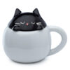 LMUG02_001 Peeping Lid Ceramic Lidded Animal Mug - Feline Fine Cat