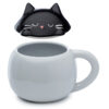 LMUG02_002 Peeping Lid Ceramic Lidded Animal Mug - Feline Fine Cat