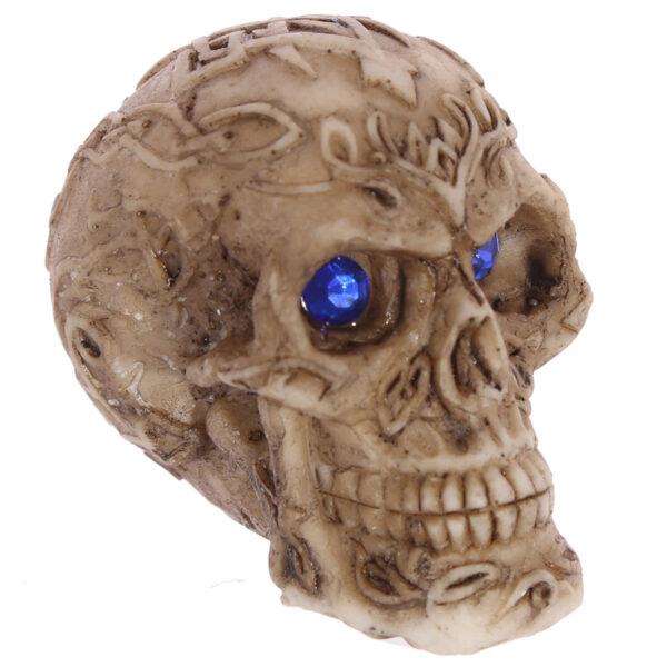 SK243_006 Mini Gothic Skull Decoration with Gem Eyes