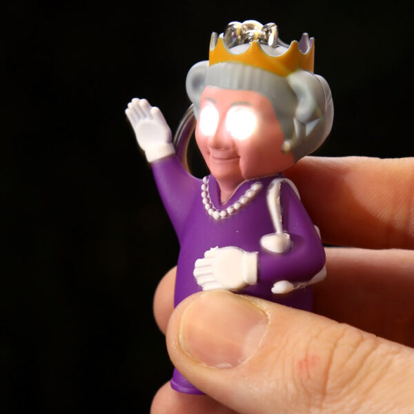 KEY43_005 LED Light & Sound Keyring - Rule Britannia Queen