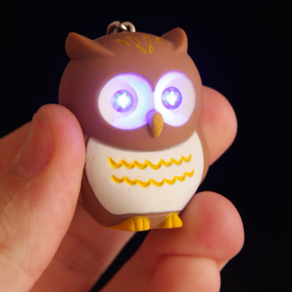 LED Light & Sound Keyring - Hooting Owl