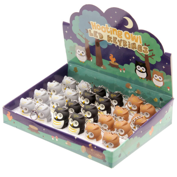 LED Light & Sound Keyring - Hooting Owl