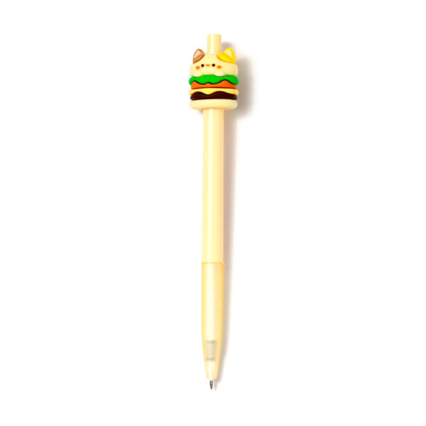 Fine Tip Pen with PVC Topper - Foodiemals Cute Hamburger