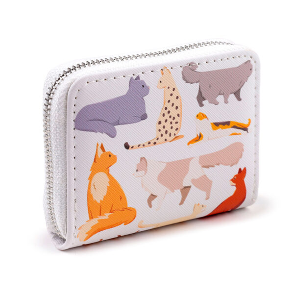 PUR152_007 Small Zip Around Wallet - Feline Fine Cats