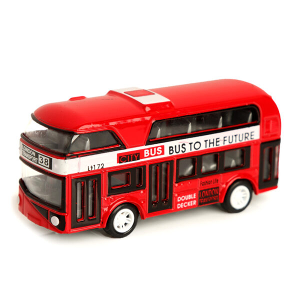 TY776A_001 Pull Back Action Toy - Red City Bus