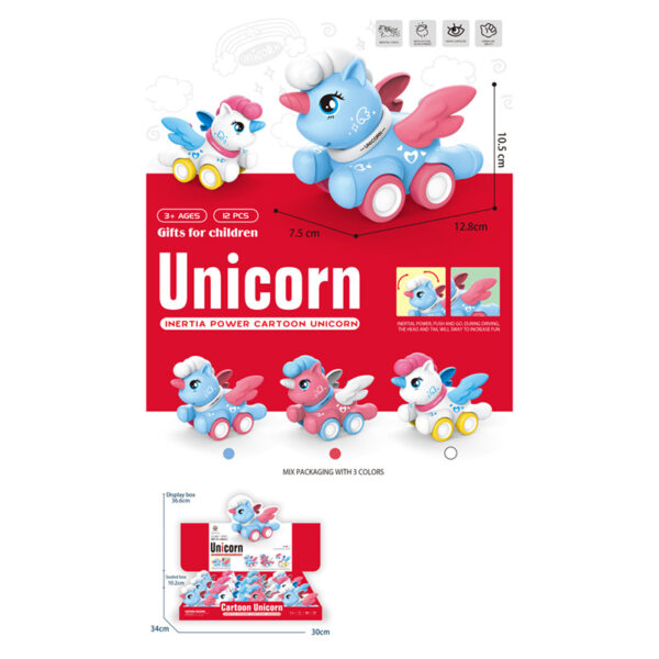 TY982_001 Press & Go Action Toy - Winged Unicorn