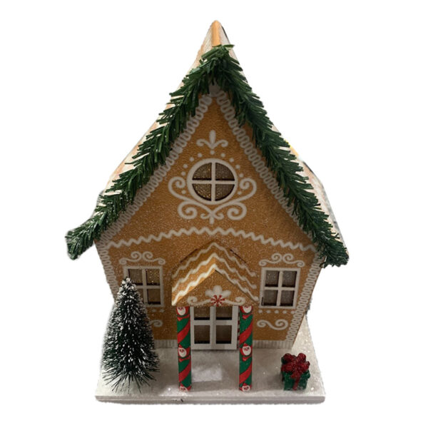 XHOU07_001 LED Decoration - Christmas Gingerbread House