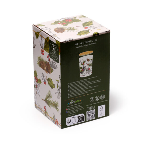 Recycled RPET Large Storage Jars - Christmas Winter Botanicals