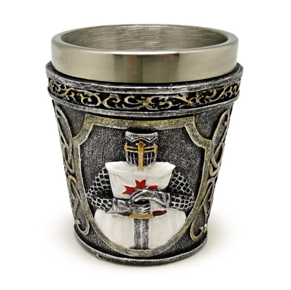 KN228_001 Decorative Shot Glass - Medieval White Knight