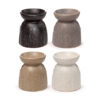 OB408_001 Ceramic Oil & Wax Burner - Eden Stone Effect Embossed Fern