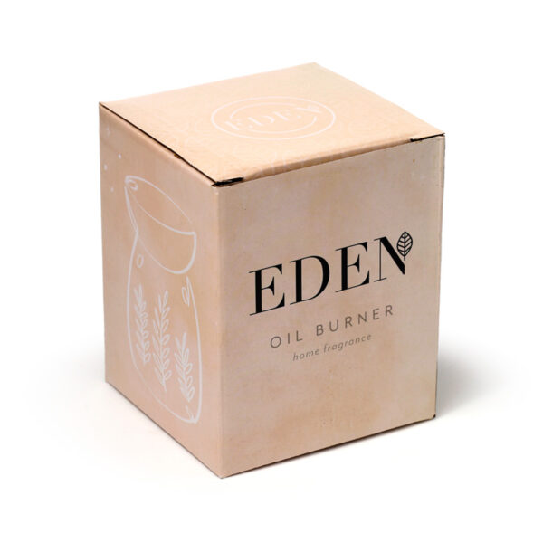OB408_002 Ceramic Oil & Wax Burner - Eden Stone Effect Embossed Fern