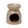 OB408_008 Ceramic Oil & Wax Burner - Eden Stone Effect Embossed Fern