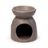 OB408_009 Ceramic Oil & Wax Burner - Eden Stone Effect Embossed Fern