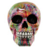 SK316_002 Fantasy Rainbow Marble Skull Ornament
