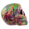 SK316_003 Fantasy Rainbow Marble Skull Ornament